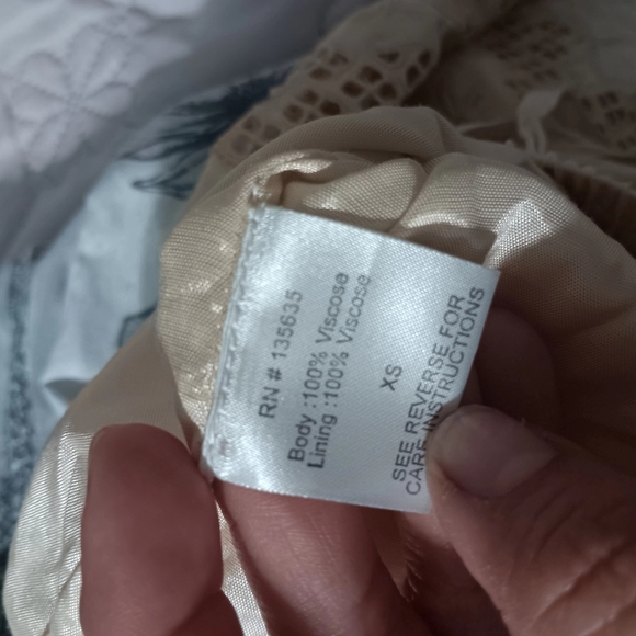 100% Viscoce, Love Sam Cream Pants with Lace Detail - Picture 5 of 7